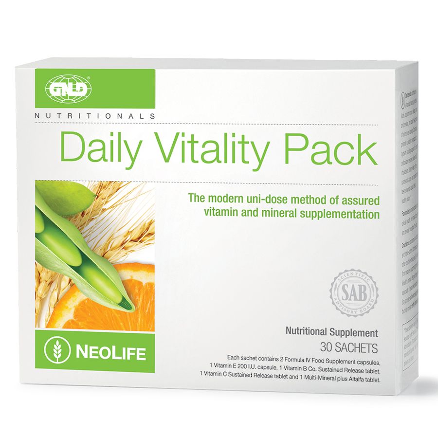 Pack Vitalité Quotidien - 30 Sachets (Unique) Un apport quotidien pratique de vitamines et minéraux essentiels ainsi que de Tre-en-en®, pour garantir que vos cellules sont réceptives et que tous vos besoins quotidiens en micronutriments sont satisfaits.